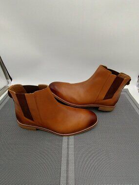 Thomas & Vine Corbin Chelsea Leather Boot Cognac Size 10